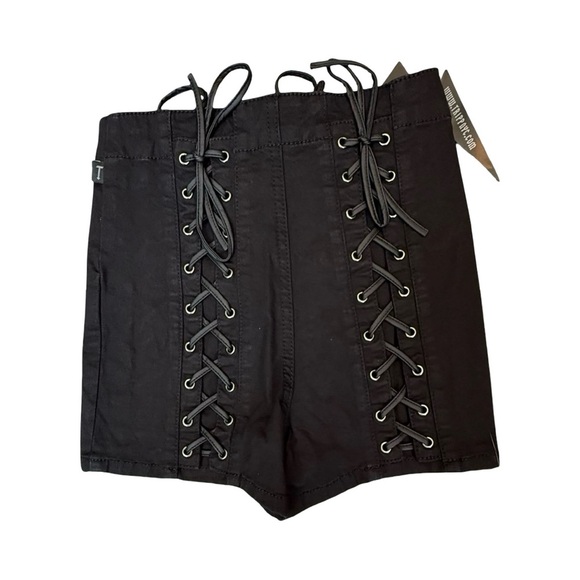 Goth Corset Double Lace-Up Women Shorts - Picture 7 of 7